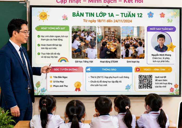 Tạo bảng thi đua trực quan đẻ học sinh phấn đấu